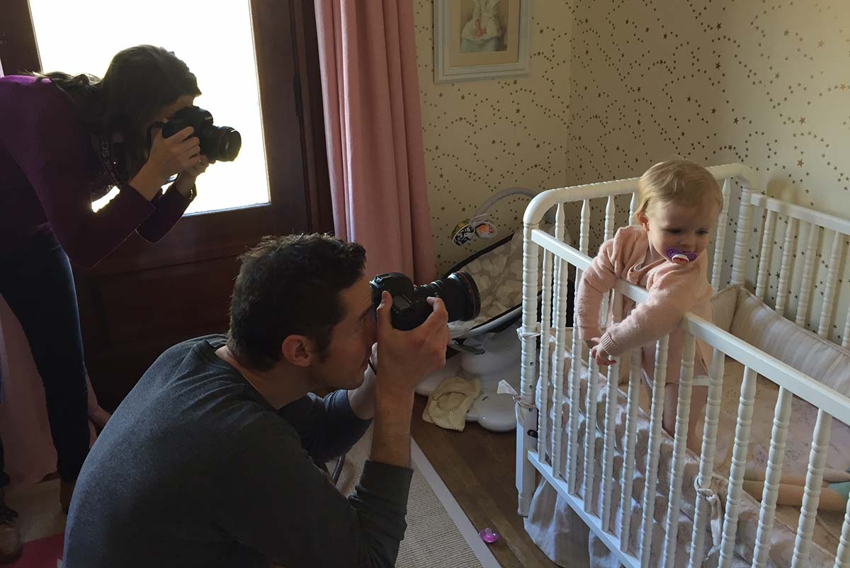 An image of Tracy and Rob, of the Loft, taking photos for one of our clients